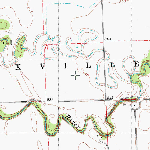 Topographic Map of Township of Boxville, MN