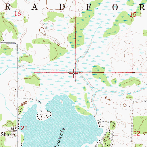 Topographic Map of Township of Bradford, MN