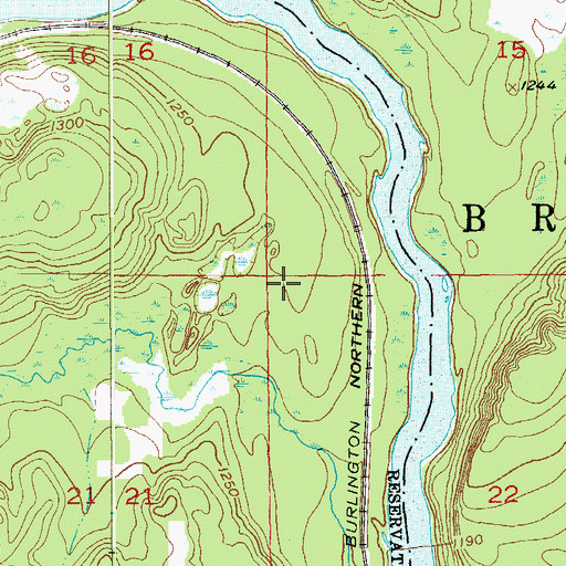 Topographic Map of Township of Brevator, MN