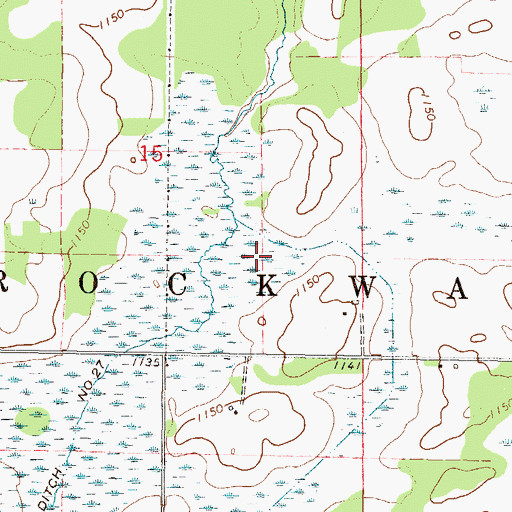 Topographic Map of Township of Brockway, MN