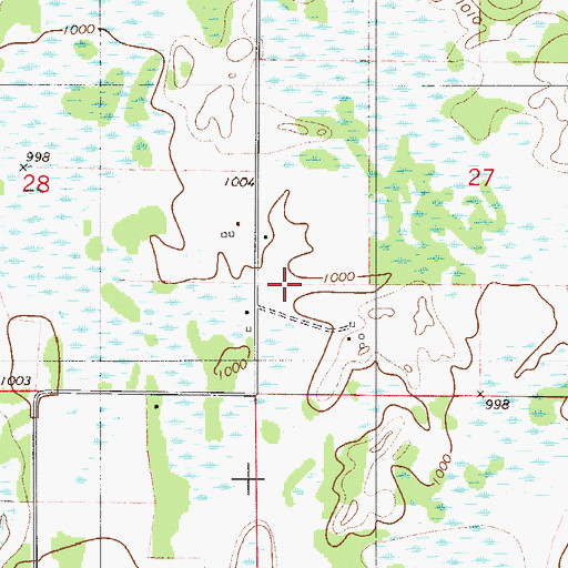 Topographic Map of Township of Brook Park, MN