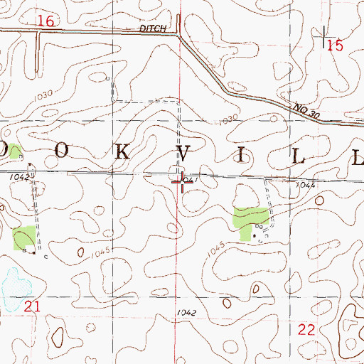 Topographic Map of Township of Brookville, MN