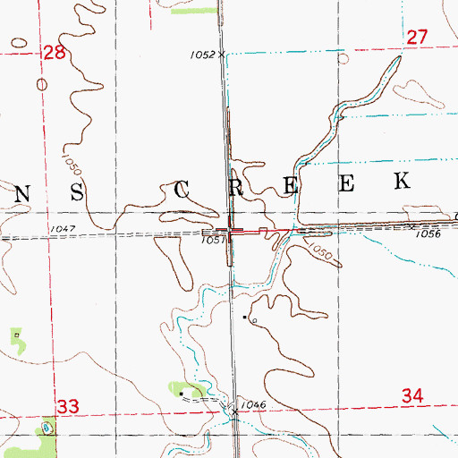 Topographic Map of Township of Browns Creek, MN