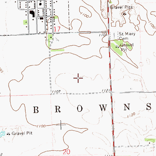 Topographic Map of Township of Browns Valley, MN