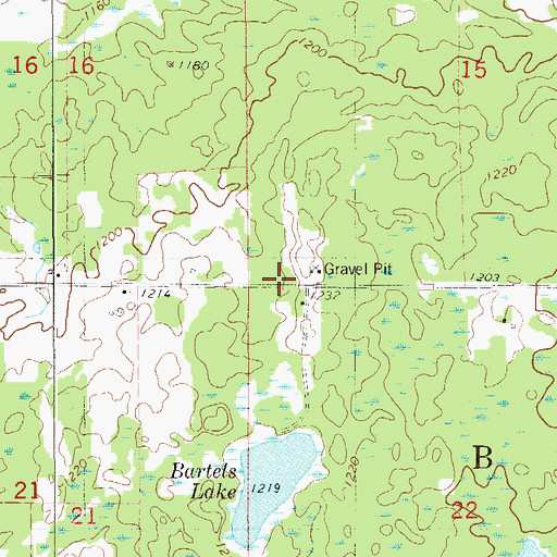 Topographic Map of Township of Bruno, MN