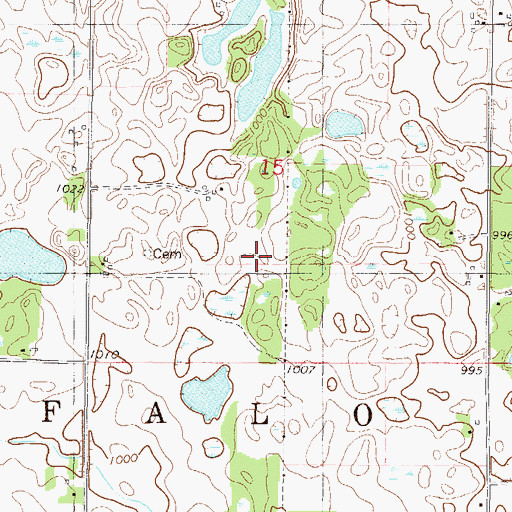 Topographic Map of Township of Buffalo, MN