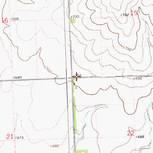 Topographic Map of Township of Burke, MN