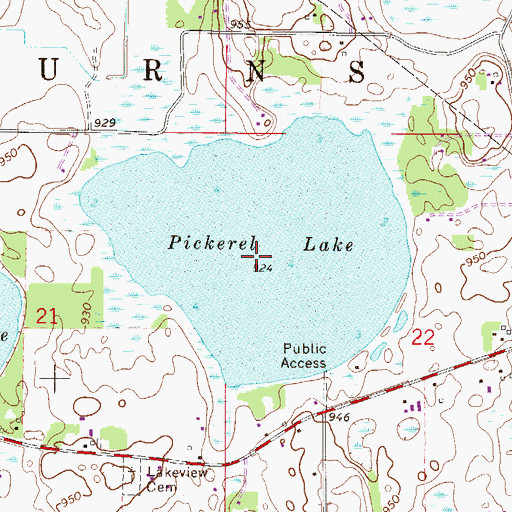 Topographic Map of Township of Burns (historical), MN