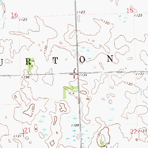 Topographic Map of Township of Burton, MN