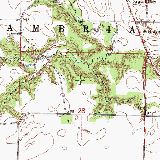Topographic Map of Township of Cambria, MN