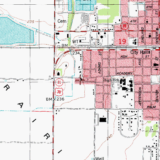 Topographic Map of New Testament Baptist Church, AR