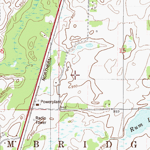 Topographic Map of Township of Cambridge, MN