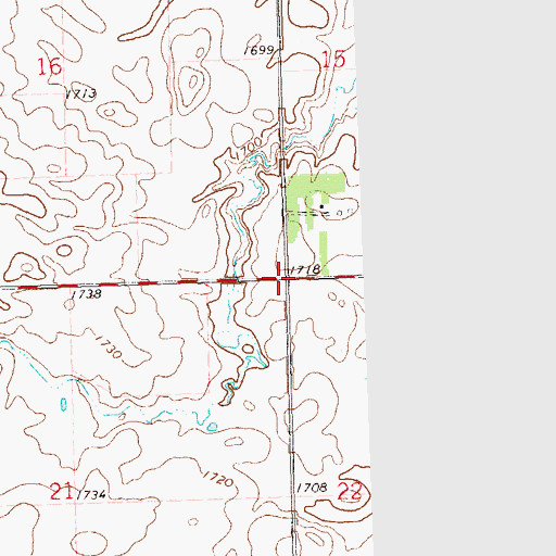 Topographic Map of Township of Cameron, MN