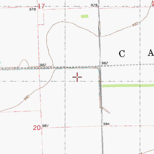 Topographic Map of Township of Campbell, MN