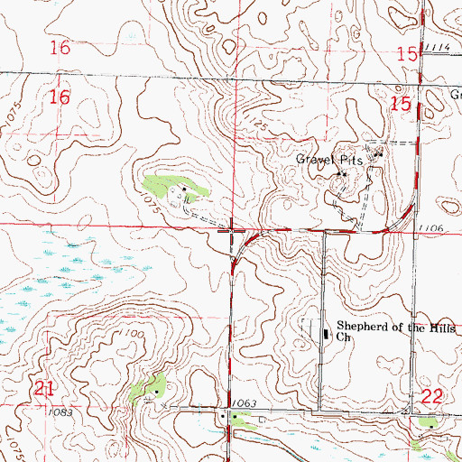 Topographic Map of Township of Camp Lake, MN