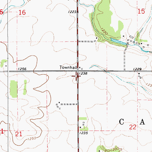 Topographic Map of Township of Canisteo, MN
