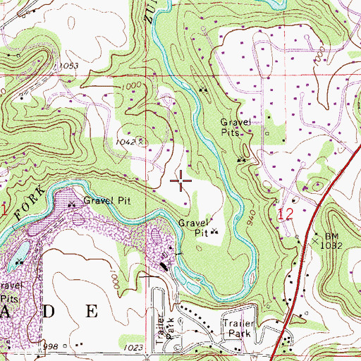 Topographic Map of Township of Cascade, MN