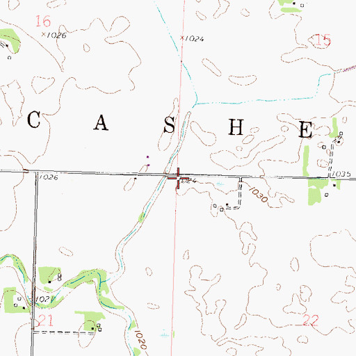 Topographic Map of Township of Cashel, MN