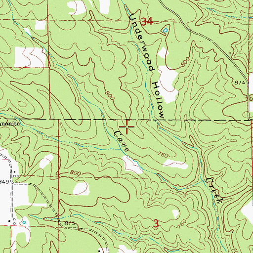 Topographic Map of Township of North (historical), AR