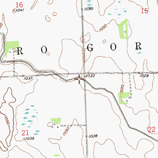 Topographic Map of Township of Cerro Gordo, MN