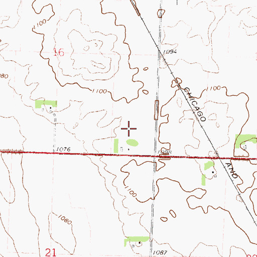 Topographic Map of Township of Charlestown, MN