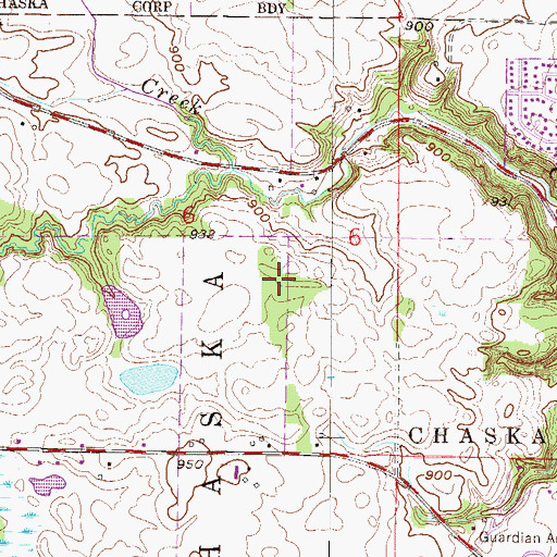 Topographic Map of Township of Chaska (historical), MN