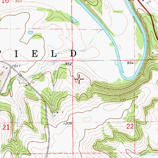 Topographic Map of Township of Chatfield, MN