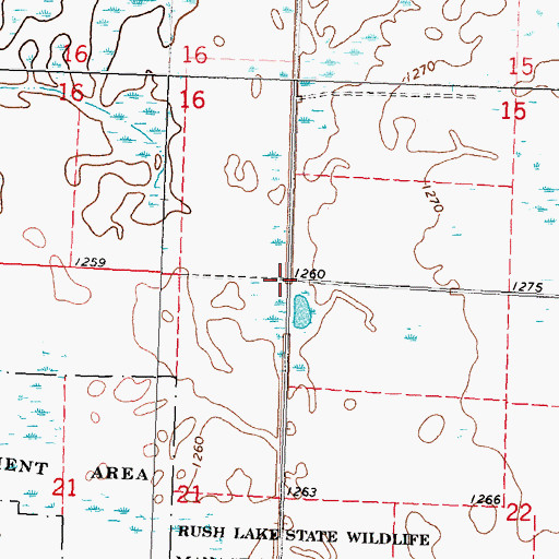 Topographic Map of Township of Chief, MN