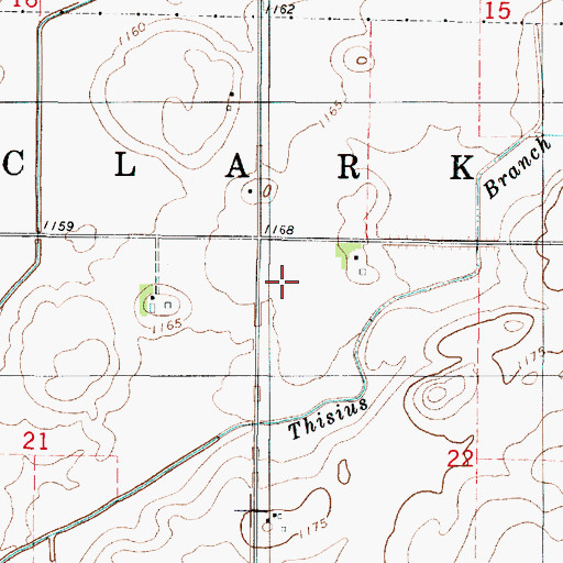 Topographic Map of Township of Clark, MN