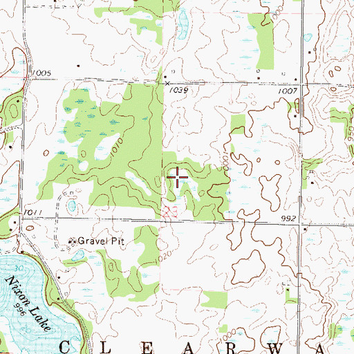 Topographic Map of Township of Clearwater, MN