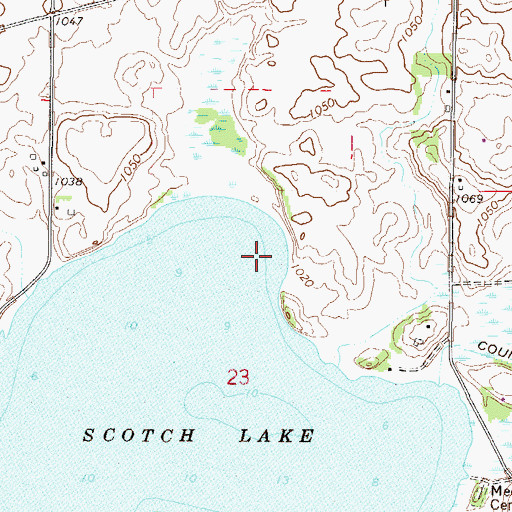 Topographic Map of Township of Cleveland, MN