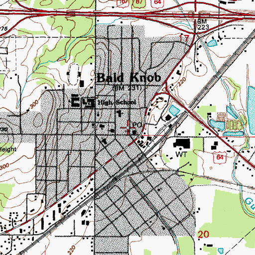 Topographic Map of First United Methodist Church, AR