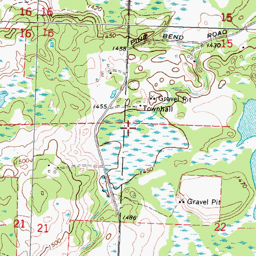 Topographic Map of Township of Clover, MN
