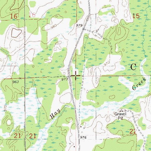 Topographic Map of Township of Clover, MN