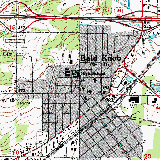 Topographic Map of Reorganized Church of Jesus Christ of Latter Day Saints, AR