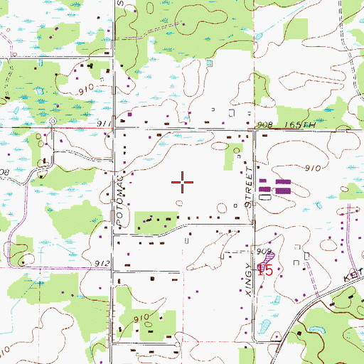 Topographic Map of Township of Columbus (historical), MN