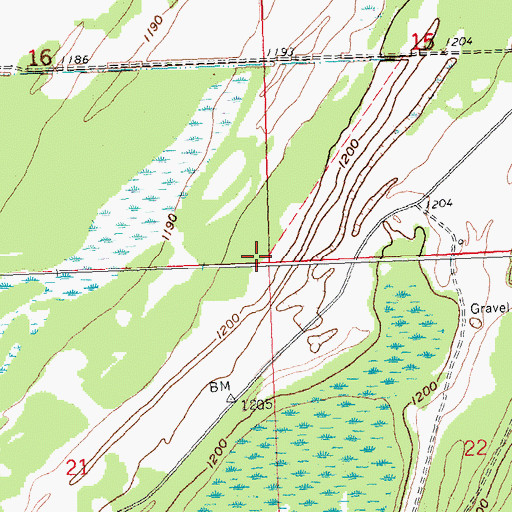 Topographic Map of Township of Como, MN