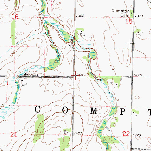 Topographic Map of Township of Compton, MN