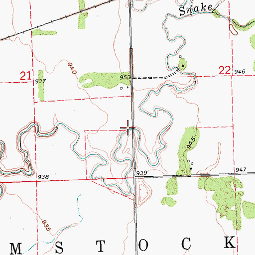 Topographic Map of Township of Comstock, MN