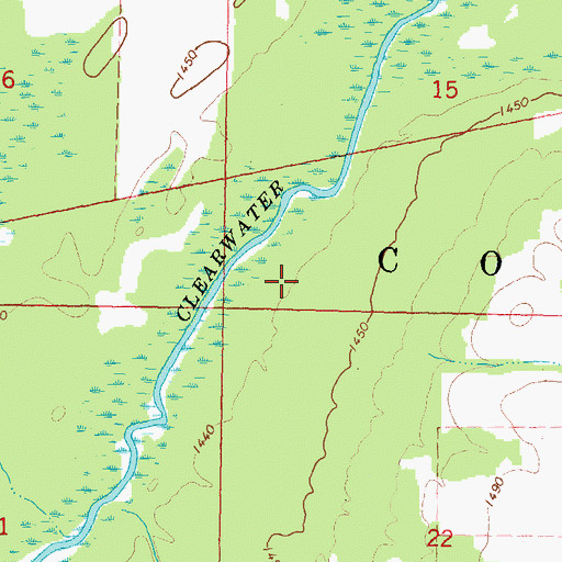 Topographic Map of Township of Copley, MN