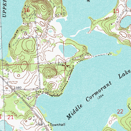 Topographic Map of Township of Cormorant, MN