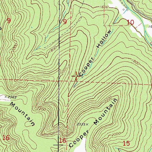 Topographic Map of Township of Baldwin (historical), AR