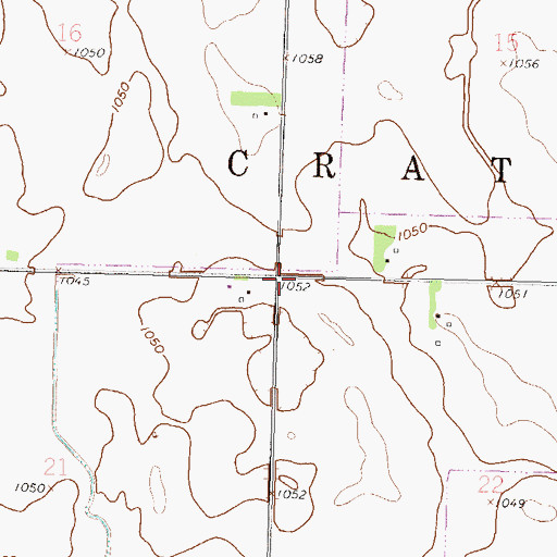 Topographic Map of Township of Crate, MN
