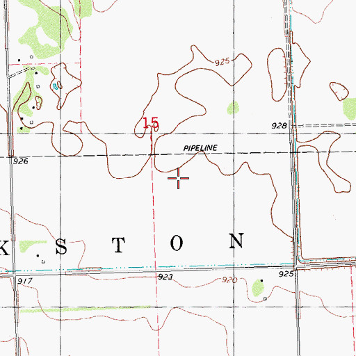 Topographic Map of Township of Crookston, MN
