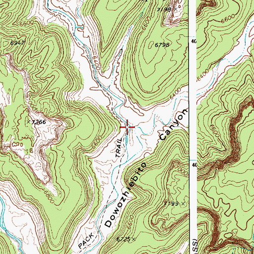 Topographic Map of Keet Seel Canyon, AZ