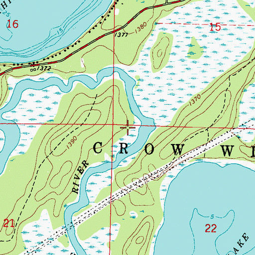 Topographic Map of Township of Crow Wing Lake, MN