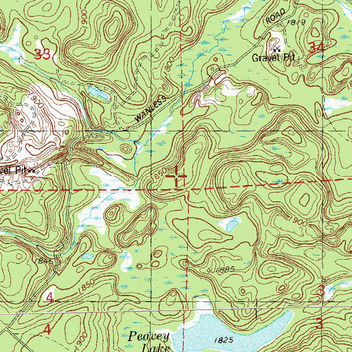 Topographic Map of Township of Crystal Bay, MN