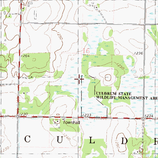Topographic Map of Township of Culdrum, MN