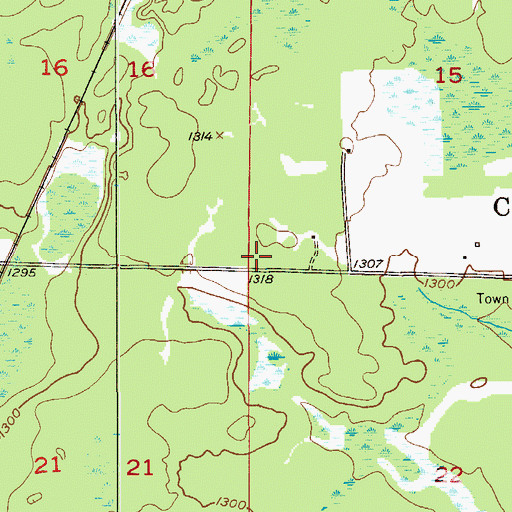 Topographic Map of Township of Culver, MN