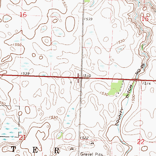 Topographic Map of Township of Custer, MN